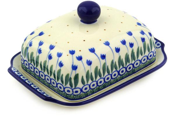 Butter Dishes | Ceramika Artystyczna Butter Dish 7" Water Tulip Butter Dishes Butter Dishes