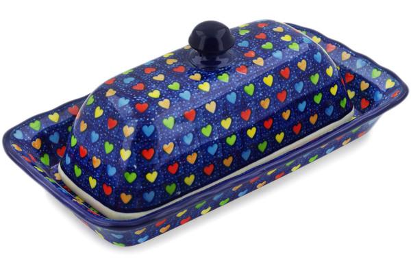 Butter Dishes | Ceramika Artystyczna Butter Dish 9" Colourful Dot Show UNIKAT Butter Dishes Butter Dishes