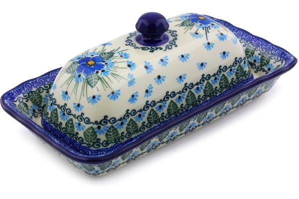 Butter Dishes | Ceramika Artystyczna Butter Dish 9" Forget Me Not UNIKAT Butter Dishes Butter Dishes