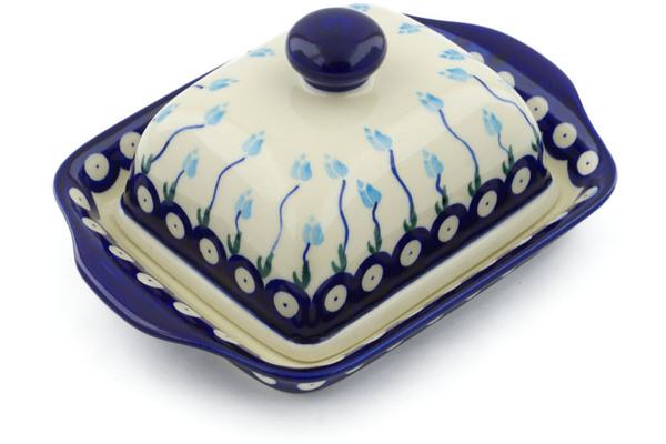 Butter Dishes | Ceramika Bona Butter Dish 8" Peacock Tulip Garden Butter Dishes Butter Dishes