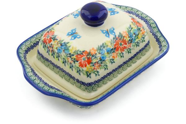 Butter Dishes | Ceramika Bona Butter Dish 8" Ring Of Flowers UNIKAT Butter Dishes Butter Dishes