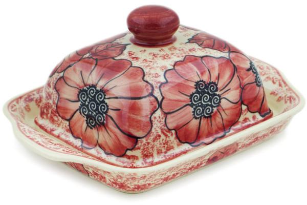 Butter Dishes | Ceramika Bona Butter Dish 8" Sugar Plum Poppies Butter Dishes Butter Dishes