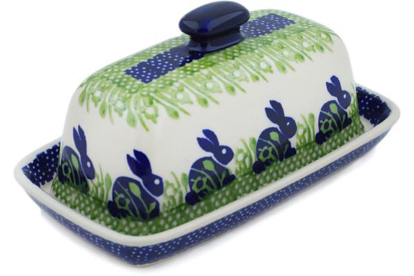 Butter Dishes | Manufaktura Butter Dish 8" Hare In Tall Grass Butter Dishes Butter Dishes