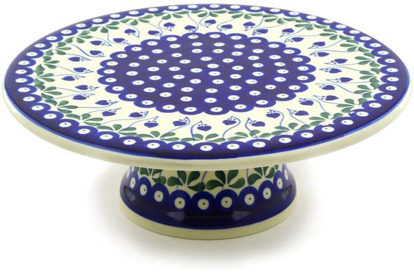 Cake Stands | Ceramika Artystyczna Cake Stand 11" Bleeding Heart Peacock Serving Dishes Cake Stands