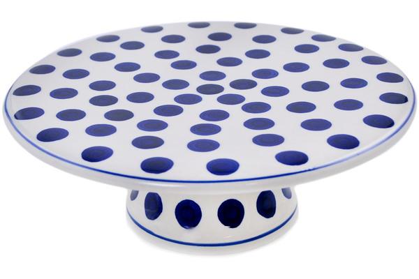 Cake Stands | Ceramika Artystyczna Cake Stand 11" Bold Polka Dots Cake Stands Cake Stands