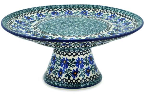 Cake Stands | Ceramika Artystyczna Cake Stand 12" Blue Chicory Cake Stands Cake Stands