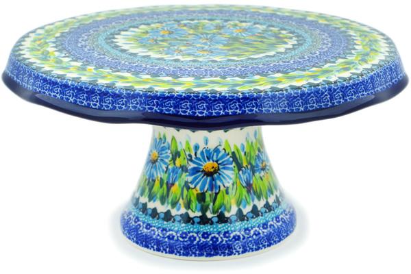 Cake Stands | Ceramika Artystyczna Cake Stand 12" Bouquet Azul UNIKAT Cake Stands Cake Stands