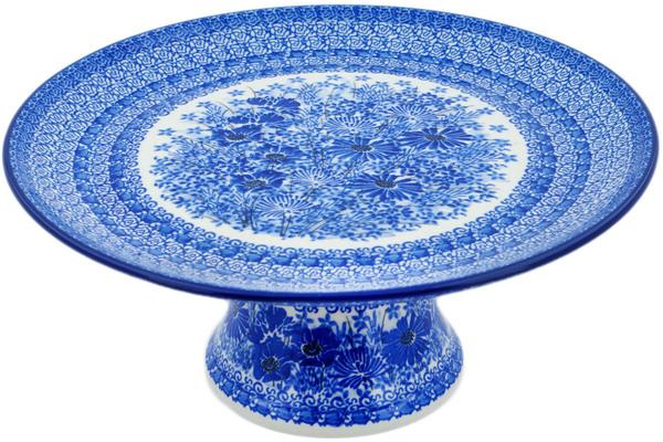 Cake Stands | Ceramika Artystyczna Cake Stand 12" Dreams In Blue UNIKAT Cake Stands Cake Stands