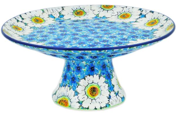 Cake Stands | Ceramika Artystyczna Cake Stand 12" Pansies And Daisies UNIKAT Cake Stands Cake Stands