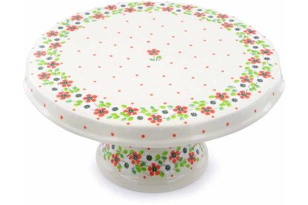 Cake Stands | Ceramika Artystyczna Cake Stand 12" Poppy Flower Cake Stands Cake Stands