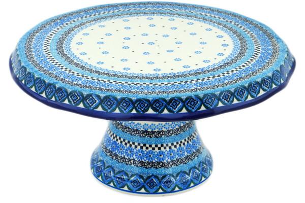 Cake Stands | Ceramika Artystyczna Cake Stand 12" Sparkling Sea UNIKAT Cake Stands Cake Stands