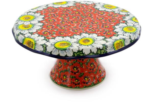 Cake Stands | Ceramika Artystyczna Cake Stand 12" Sweet Red Petals UNIKAT Cake Stands Cake Stands