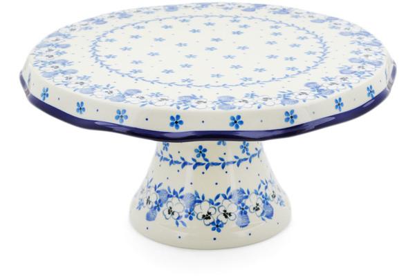 Cake Stands | Ceramika Artystyczna Cake Stand 12" White Pansy Cake Stands Cake Stands