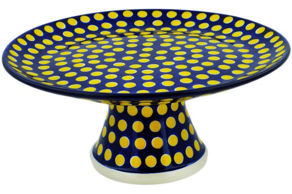 Cake Stands | Ceramika Artystyczna Cake Stand 12" Yellow Dots Cake Stands Cake Stands