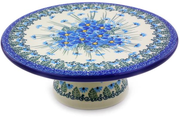 Cake Stands | Ceramika Artystyczna Cake Stand 8" Forget Me Not UNIKAT Cake Stands Cake Stands