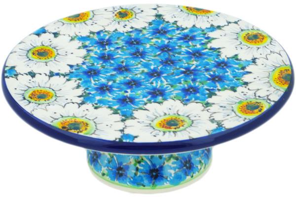 Cake Stands | Ceramika Artystyczna Cake Stand 8" Pansies And Daisies UNIKAT Cake Stands Cake Stands