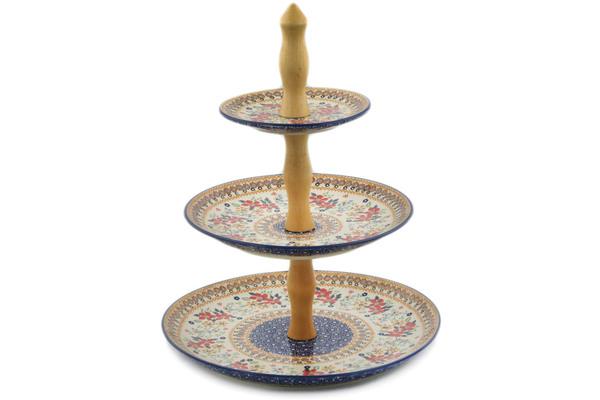 Cake Stands | Manufaktura Tiered Serving Stand 16" Summer Bouquet UNIKAT Cake Stands Cake Stands