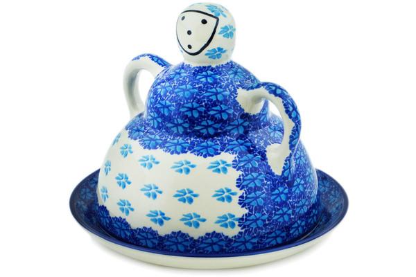 Cheese Dishes | Ceramika Artystyczna Cheese Lady 8" Deep Into The Blue Sea Cheese Dishes Ceramika Artystyczna