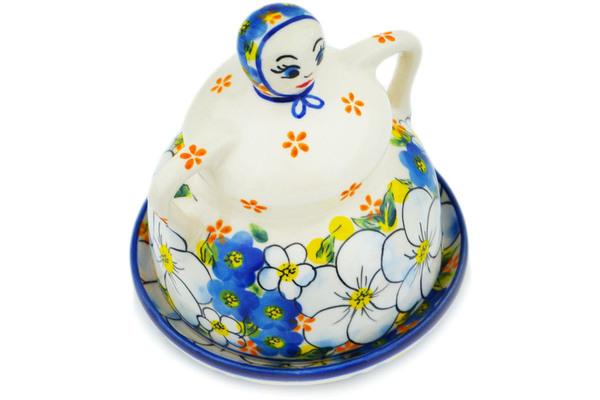 Cheese Dishes | Millena Cheese Lady 4" Floating Florals UNIKAT Cheese Dishes Cheese Dishes