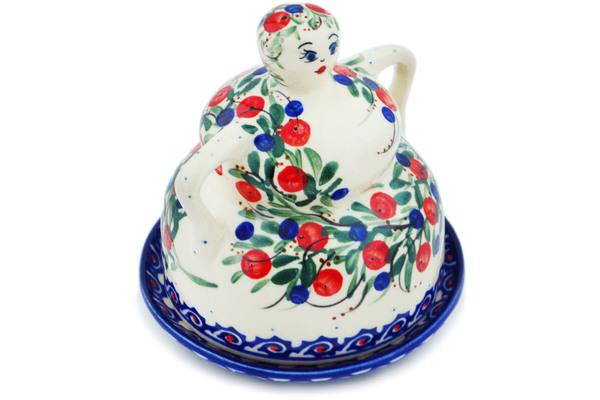 Cheese Dishes | Millena Cheese Lady 4" Patriotic Blooms UNIKAT Cheese Dishes Cheese Dishes