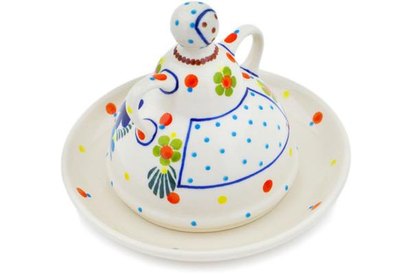 Cheese Dishes | Zaklady Ceramiczne Cheese Lady 5" Groovy Flowers Cheese Dishes Cheese Dishes