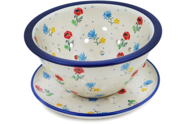 Colanders | Ceramika Artystyczna Colander with Plate 8" Spring Is Coming Colanders Ceramika Artystyczna