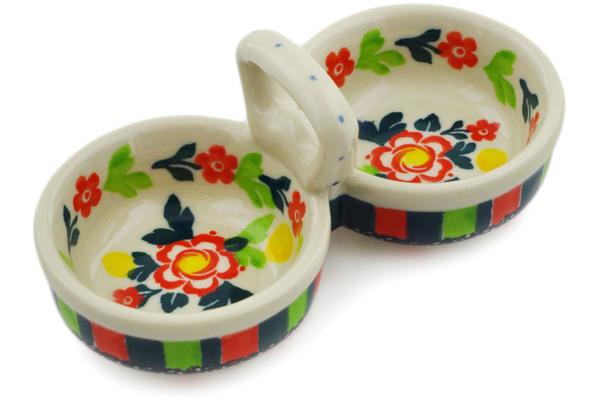 Condiment Dishes | Ceramika Artystyczna Condiment Dish 5" Floral Puzzles UNIKAT Condiment Dishes Ceramika Artystyczna