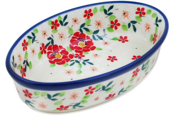 Condiment Dishes | Ceramika Artystyczna Condiment Dish 6" Festive Misteltoe UNIKAT Condiment Dishes Ceramika Artystyczna