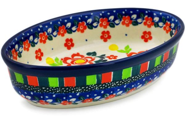 Condiment Dishes | Ceramika Artystyczna Condiment Dish 6" Floral Puzzles UNIKAT Condiment Dishes Ceramika Artystyczna