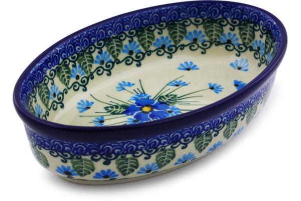 Condiment Dishes | Ceramika Artystyczna Condiment Dish 6" Forget Me Not UNIKAT Condiment Dishes Ceramika Artystyczna