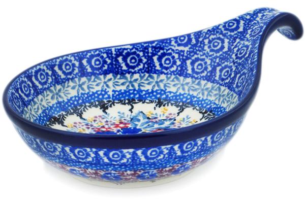 Condiment Dishes | Ceramika Artystyczna Condiment Dish 7" Beautiful Blues UNIKAT Condiment Dishes Ceramika Artystyczna