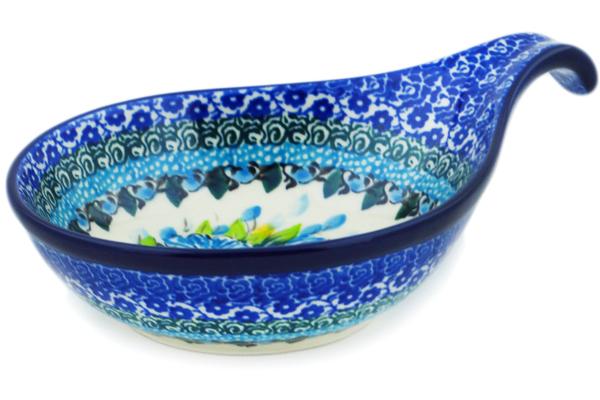 Condiment Dishes | Ceramika Artystyczna Condiment Dish 7" Bouquet Azul UNIKAT Condiment Dishes Ceramika Artystyczna