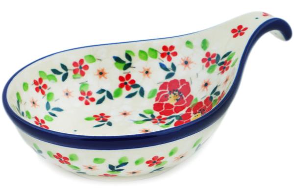 Condiment Dishes | Ceramika Artystyczna Condiment Dish 7" Festive Misteltoe UNIKAT Condiment Dishes Ceramika Artystyczna