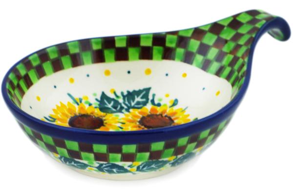 Condiment Dishes | Ceramika Artystyczna Condiment Dish 7" Summer Sunflower UNIKAT Condiment Dishes Ceramika Artystyczna