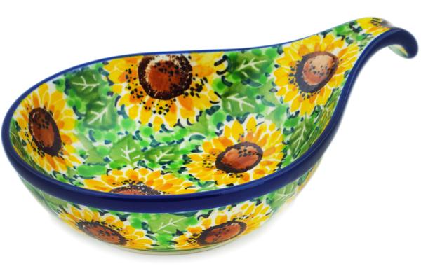 Condiment Dishes | Ceramika Artystyczna Condiment Dish 7" Sunflower Bliss UNIKAT Condiment Dishes Ceramika Artystyczna