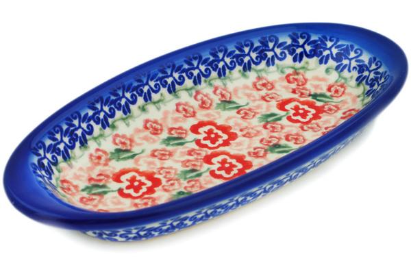 Condiment Dishes | Ceramika Bona Condiment Dish 7" Fluctuating Pansyu0027s Condiment Dishes Ceramika Bona