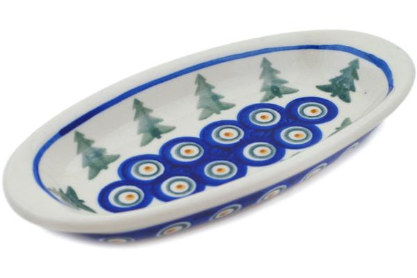 Condiment Dishes | Ceramika Bona Condiment Dish 7" Peacock Pines Condiment Dishes Ceramika Bona