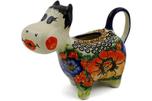 Creamers | Cer-Raf Cow Shaped Creamer 5 oz Bright Beauty UNIKAT Creamers Cer-Raf