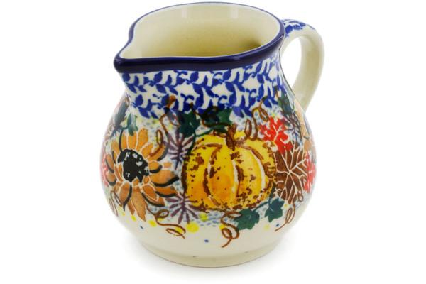 Creamers | Ceramika Artystyczna Creamer 7 oz Autumn Falling Leaves UNIKAT Creamers Ceramika Artystyczna