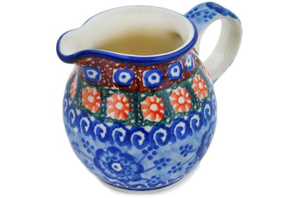 Creamers | Ceramika Artystyczna Creamer Small Dancing Blue Poppies UNIKAT Creamers Ceramika Artystyczna