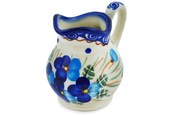 Creamers | Ceramika Bona Creamer 4 oz Blue Pansy Creamers Ceramika Bona