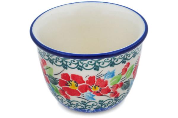 Cups | Ceramika Artystyczna Cup 3 oz Cherry Colored Florals UNIKAT Cups Ceramika Artystyczna