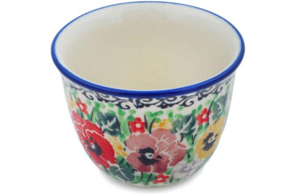 Cups | Ceramika Artystyczna Cup 3 oz Pansy Garden UNIKAT Cups Ceramika Artystyczna