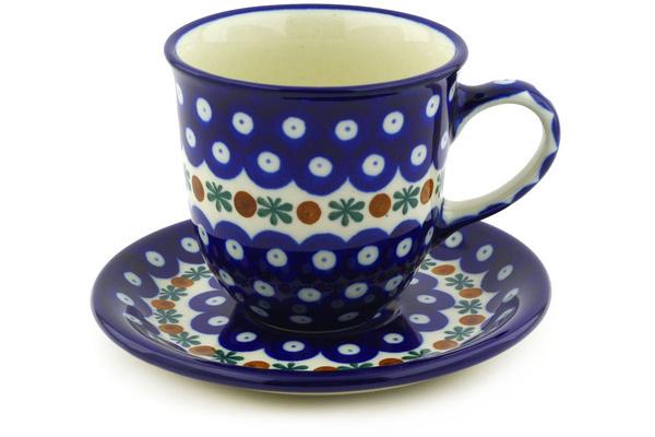 Cups | Ceramika Artystyczna Cup with Saucer 10 oz Mosquito Cups Ceramika Artystyczna