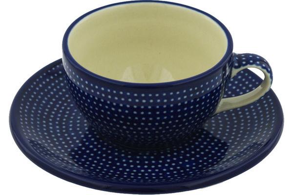 Cups | Ceramika Artystyczna Cup with Saucer 7 oz Starry Night UNIKAT Cups Ceramika Artystyczna