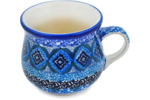 Cups | Ceramika Artystyczna Espresso Cup 2 oz Blue Kaleidoscope UNIKAT Cups Ceramika Artystyczna