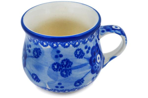 Cups | Ceramika Artystyczna Espresso Cup 2 oz Blue Poppy Circle UNIKAT Cups Ceramika Artystyczna