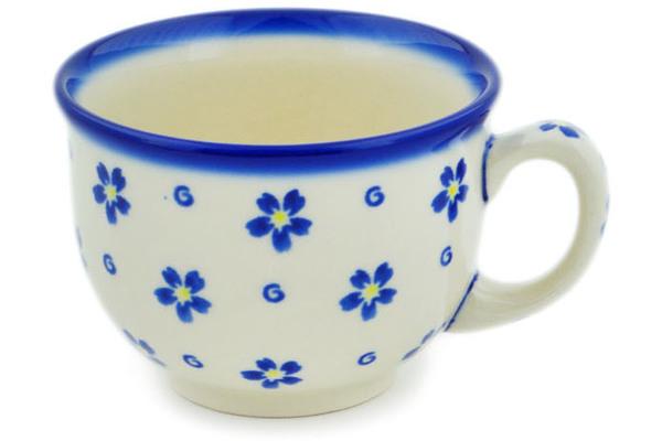 Cups | Ceramika Bona Cup 8 oz Forget Me Not Swirls Cups Ceramika Bona