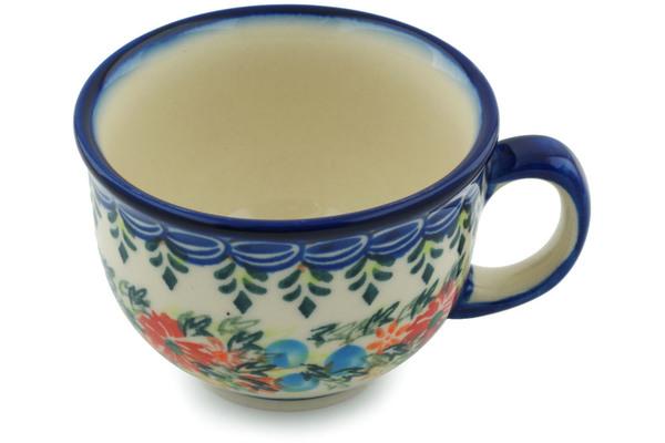 Cups | Ceramika Bona Cup 8 oz Ring Of Flowers UNIKAT Cups Ceramika Bona