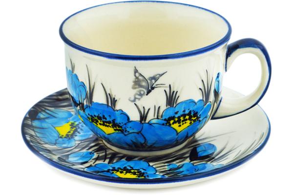 Cups | Moja Faktoria Cup with Saucer 7 oz Mystical Meadow Cups Cups